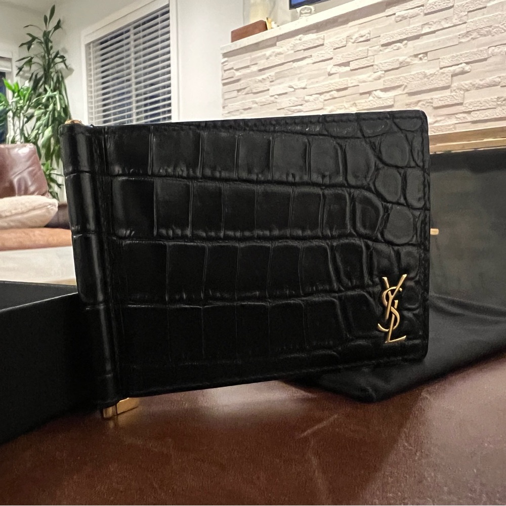 Men’s Saint Laurent Wallet w/ Money Clip - Authentic